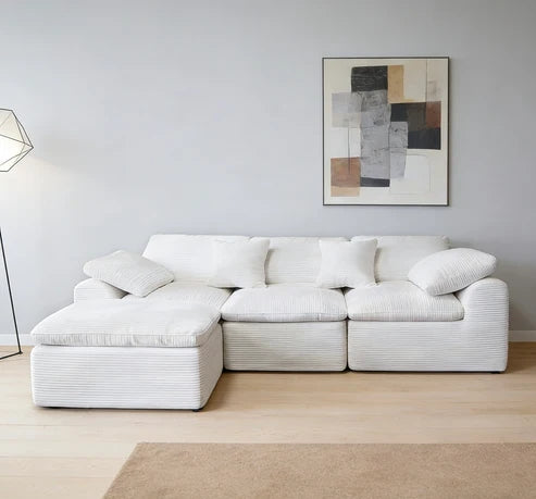 2.6m灯芯绒云沙发 sofa