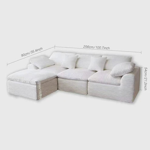 2.6m灯芯绒云沙发 sofa