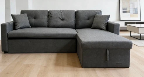 2.2m轻奢灰色L型沙发床（包安装配送） sofa