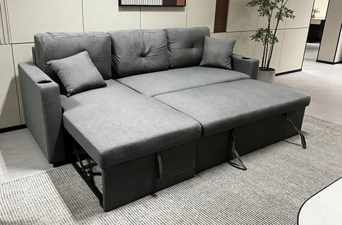2.2m轻奢灰色L型沙发床（包安装配送） sofa