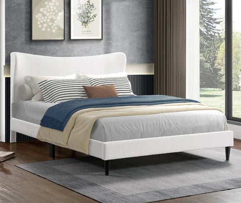 Elegant Curved Headboard with Subtle Winged Sides bed frame床架
