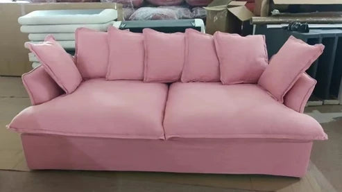 2.2m 粉色超宽坐深可全拆洗沙发 sofa