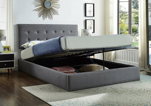 Grey Fabric Storage Bed床架bed frame