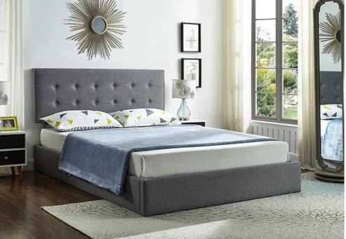 Grey Fabric Storage Bed床架bed frame